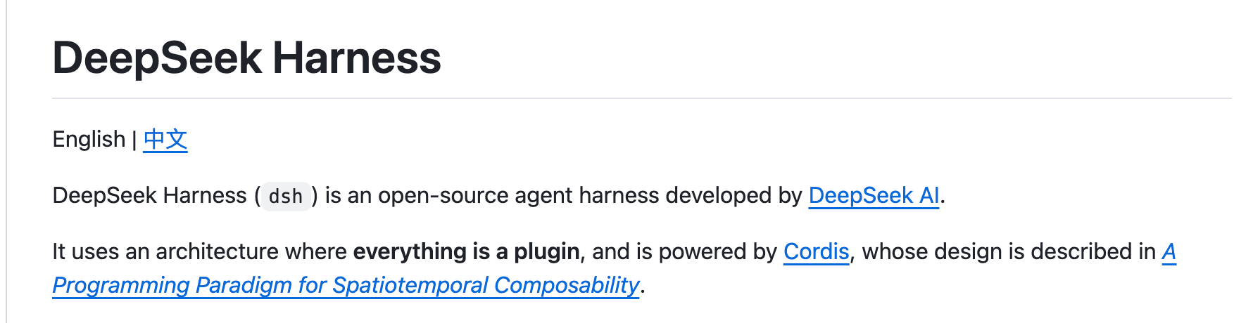 DeepSeek Harness README